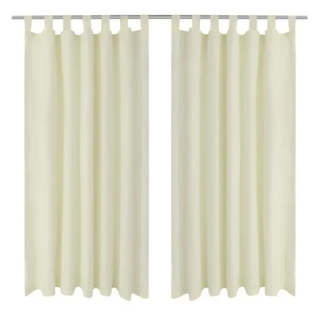 2 cortinas micro-satinadas con trabillas 140 x 175 cm de vidaXL, Cortinas y visillos - Ref: Foro24-130356, Precio: 26,57 €, D...