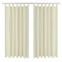 2 cortinas micro-satinadas con trabillas 140 x 175 cm de vidaXL, Cortinas y visillos - Ref: Foro24-130356, Precio: 29,80 €, D...