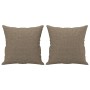 Cojines decorativos 2 uds tela gris taupe 40x40 cm de vidaXL, Cojines - Ref: Foro24-349478, Precio: 19,37 €, Descuento: %
