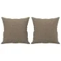 Cojines decorativos 2 uds tela gris taupe 40x40 cm de vidaXL, Cojines - Ref: Foro24-349478, Precio: 19,05 €, Descuento: %