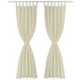 2 cortinas micro-satinadas con trabillas 140 x 175 cm de vidaXL, Cortinas y visillos - Ref: Foro24-130356, Precio: 29,80 €, D...