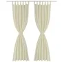 2 cortinas micro-satinadas con trabillas 140 x 175 cm de vidaXL, Cortinas y visillos - Ref: Foro24-130356, Precio: 26,57 €, D...