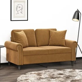 Cojines decorativos 2 uds terciopelo marrón 40x40 cm de vidaXL, Cojines - Ref: Foro24-349492, Precio: 19,11 €, Descuento: %