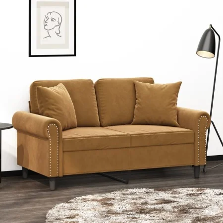 Cojines decorativos 2 uds terciopelo marrón 40x40 cm de vidaXL, Cojines - Ref: Foro24-349492, Precio: 19,11 €, Descuento: %