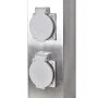 Columna con enchufes para el jardín acero inoxidable negro de vidaXL, Enchufes de pared - Ref: Foro24-41236, Precio: 55,03 €,...