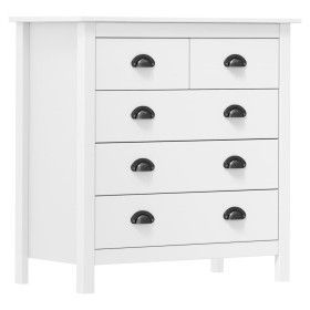 Mesita de noche Hill madera maciza de pino blanco 79x40x80 cm de vidaXL, Aparadores - Ref: Foro24-288916, Precio: 165,26 €, D...
