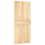 Puerta corredera con herrajes madera maciza de pino 90x210 cm en Puertas | Comprar online en Foru.es