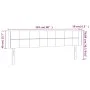 Kopfteil aus schwarzem Samt mit LED 203x16x78/88 cm von vidaXL, Kopf- und Fußteile - Ref: Foro24-3123304, Preis: 89,09 €, Rab...