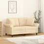 Cojines decorativos 2 uds tela crema 40x40 cm de vidaXL, Cojines - Ref: Foro24-349473, Precio: 18,66 €, Descuento: %