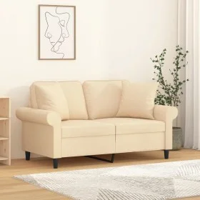 Dekokissen 2 Stück cremefarbener Stoff 40x40 cm von vidaXL, Kissen - Ref: Foro24-349473, Preis: 18,66 €, Rabatt: %