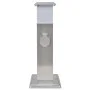 Columna con enchufes de jardín con lámpara acero inoxidable de vidaXL, Enchufes de pared - Ref: Foro24-41238, Precio: 47,67 €...