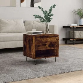 Mesa de centro madera de ingeniería roble ahumado 50x46x50 cm de vidaXL, Mesas de centro - Ref: Foro24-830918, Precio: 35,62 ...