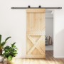 Puerta corredera con herrajes madera maciza de pino 80x210 cm en Puertas | Comprar online en Foru.es