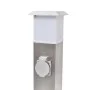 Columna con enchufes de jardín con lámpara acero inoxidable de vidaXL, Enchufes de pared - Ref: Foro24-41238, Precio: 47,67 €...