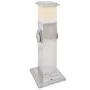 Columna con enchufes de jardín con lámpara acero inoxidable de vidaXL, Enchufes de pared - Ref: Foro24-41238, Precio: 47,67 €...
