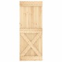 Puerta corredera con herrajes madera maciza de pino 80x210 cm en Puertas | Comprar online en Foru.es