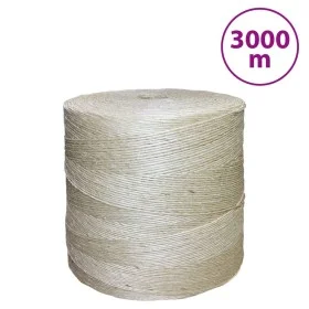 Cuerda 100% sisal 2 mm 3000 m de vidaXL, Sogas y cuerdas metálicas - Ref: Foro24-155003, Precio: 64,15 €, Descuento: %