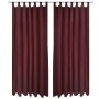 2 cortinas micro-satinadas con trabillas color burdeos, 140 x 175 cm de vidaXL, Cortinas y visillos - Ref: Foro24-130362, Pre...