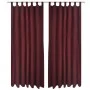2 cortinas micro-satinadas con trabillas color burdeos, 140 x 175 cm by vidaXL, Curtains and curtains - Ref: Foro24-130362, P...