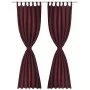 2 cortinas micro-satinadas con trabillas color burdeos, 140 x 175 cm by vidaXL, Curtains and curtains - Ref: Foro24-130362, P...
