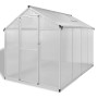 Invernadero de aluminio reforzado con marco base 4,6 m² de vidaXL, Invernaderos - Ref: Foro24-41317, Precio: 454,60 €, Descue...