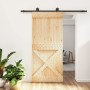 Puerta corredera con herrajes madera maciza de pino 95x210 cm en Puertas | Comprar online en Foru.es