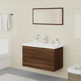 Set de muebles de baño madera contrachapada marrón roble de vidaXL, Muebles de baño - Ref: Foro24-3120350, Precio: 202,47 €, ...