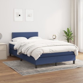 Cama box spring con colchón tela azul 120x200 cm de vidaXL, Camas y somieres - Ref: Foro24-3139967, Precio: 383,65 €, Descuen...
