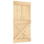 Puerta corredera con herrajes madera maciza de pino 100x210 cm en Puertas | Comprar online en Foru.es