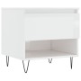 Mesa de centro madera de ingeniería blanco brillo 50x46x50 cm de vidaXL, Mesas de centro - Ref: Foro24-830912, Precio: 38,68 ...