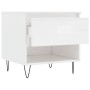 Mesa de centro madera de ingeniería blanco brillo 50x46x50 cm de vidaXL, Mesas de centro - Ref: Foro24-830912, Precio: 38,68 ...