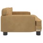 Cama para perros de terciopelo marrón 70x45x30 cm en Camas para perros | Comprar online en Foru.es