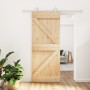 Puerta corredera con herrajes madera maciza de pino 85x210 cm en Puertas | Comprar online en Foru.es