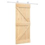 Puerta corredera con herrajes madera maciza de pino 85x210 cm en Puertas | Comprar online en Foru.es