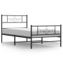 Estructura de cama con cabecero y estribo metal negro 90x200 cm de vidaXL, Camas y somieres - Ref: Foro24-355278, Precio: 69,...