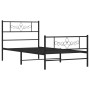 Estructura de cama con cabecero y estribo metal negro 90x200 cm de vidaXL, Camas y somieres - Ref: Foro24-355278, Precio: 69,...