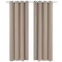 2 cortinas oscurecedoras con anillas blanco crema blackout 135x245cm de vidaXL, Cortinas y visillos - Ref: Foro24-130373, Pre...
