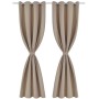 2 cortinas oscurecedoras con anillas blanco crema blackout 135x245cm de vidaXL, Cortinas y visillos - Ref: Foro24-130373, Pre...