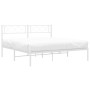 Estructura de cama de metal con cabecero blanca 120x200 cm de vidaXL, Camas y somieres - Ref: Foro24-372324, Precio: 81,64 €,...