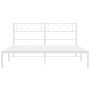 Estructura de cama de metal con cabecero blanca 120x200 cm de vidaXL, Camas y somieres - Ref: Foro24-372324, Precio: 81,64 €,...