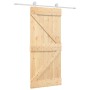 Puerta corredera con herrajes madera maciza de pino 90x210 cm en Puertas | Comprar online en Foru.es