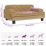 Cama para perros de terciopelo marrón 70x45x30 cm en Camas para perros | Comprar online en Foru.es