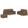 Juego de sofás con cojines 3 piezas tela marrón de vidaXL, Sofás - Ref: Foro24-3201301, Precio: 481,47 €, Descuento: %