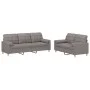 Sofa set with 2 pieces of gray taupe fabric cushions by vidaXL, Sofas - Ref: Foro24-3201329, Price: 489,06 €, Discount: %