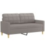 Juego de sofás con cojines 2 piezas tela gris taupe de vidaXL, Sofás - Ref: Foro24-3201329, Precio: 499,19 €, Descuento: %