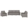 Juego de sofás con cojines 3 piezas tela gris taupe de vidaXL, Sofás - Ref: Foro24-3201265, Precio: 637,04 €, Descuento: %