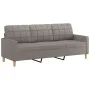 Three-piece sofa set with gray taupe fabric cushions by vidaXL, Sofas - Ref: Foro24-3201265, Price: 637,04 €, Discount: %