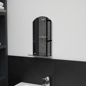 Espejo de pared con estante de vidrio templado 20x40 cm de vidaXL, Espejos - Ref: Foro24-249429, Precio: 17,01 €, Descuento: %