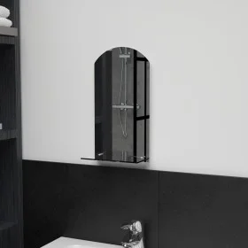 Espejo de pared con estante de vidrio templado 20x40 cm de vidaXL, Espejos - Ref: Foro24-249429, Precio: 16,78 €, Descuento: %