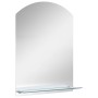 Espejo de pared con estante de vidrio templado 20x40 cm de vidaXL, Espejos - Ref: Foro24-249429, Precio: 17,01 €, Descuento: %